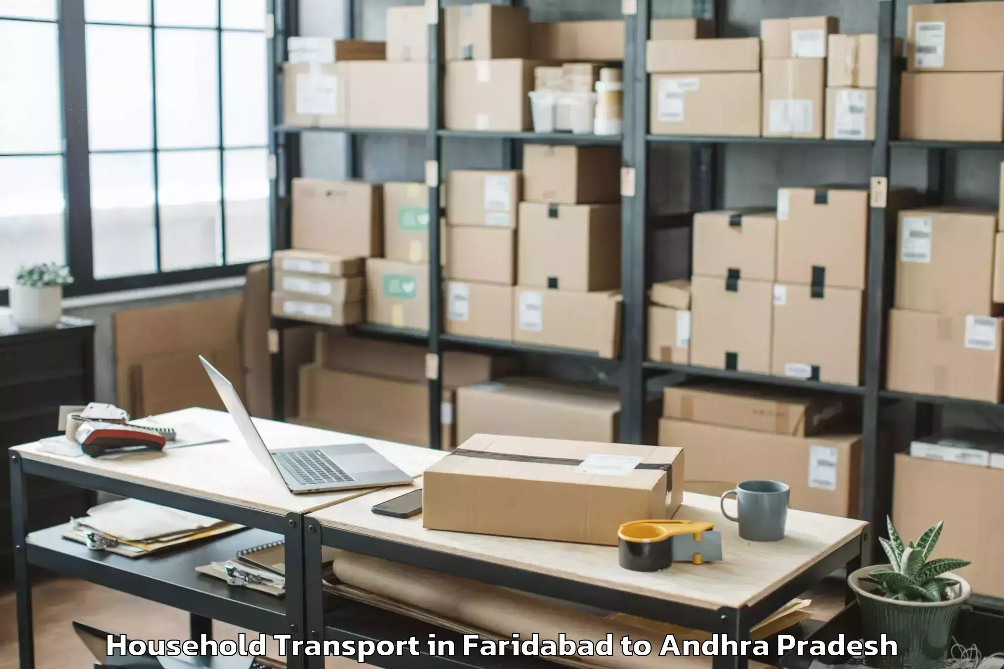 Professional Faridabad to Sullurpeta Household Transport